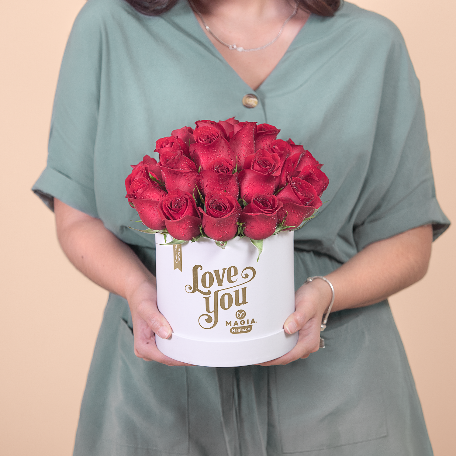 Box Love 24 Rosas San Valentín