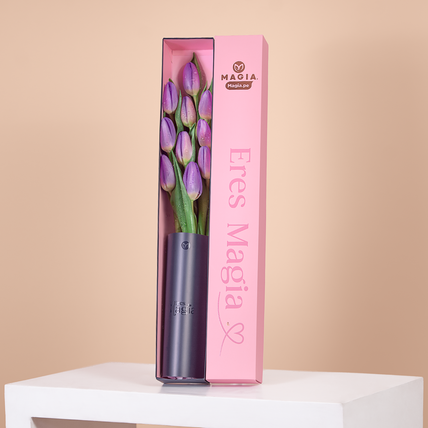Caja de 10 tulipanes Magia
