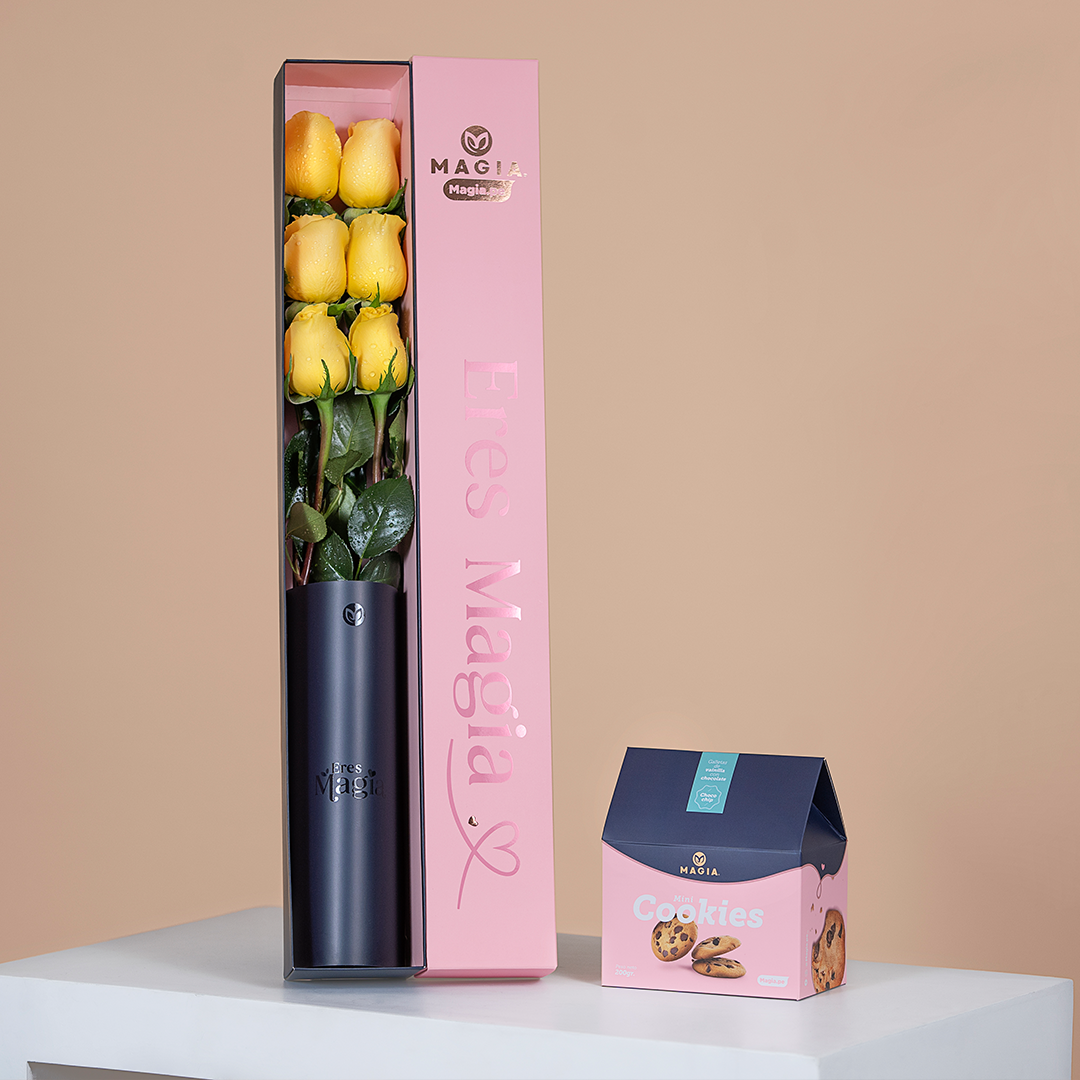 Pack de 6 Rosas Amarillas