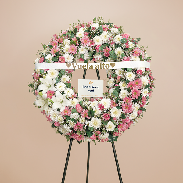 Corona Fúnebre "Vuela alto" - Pink