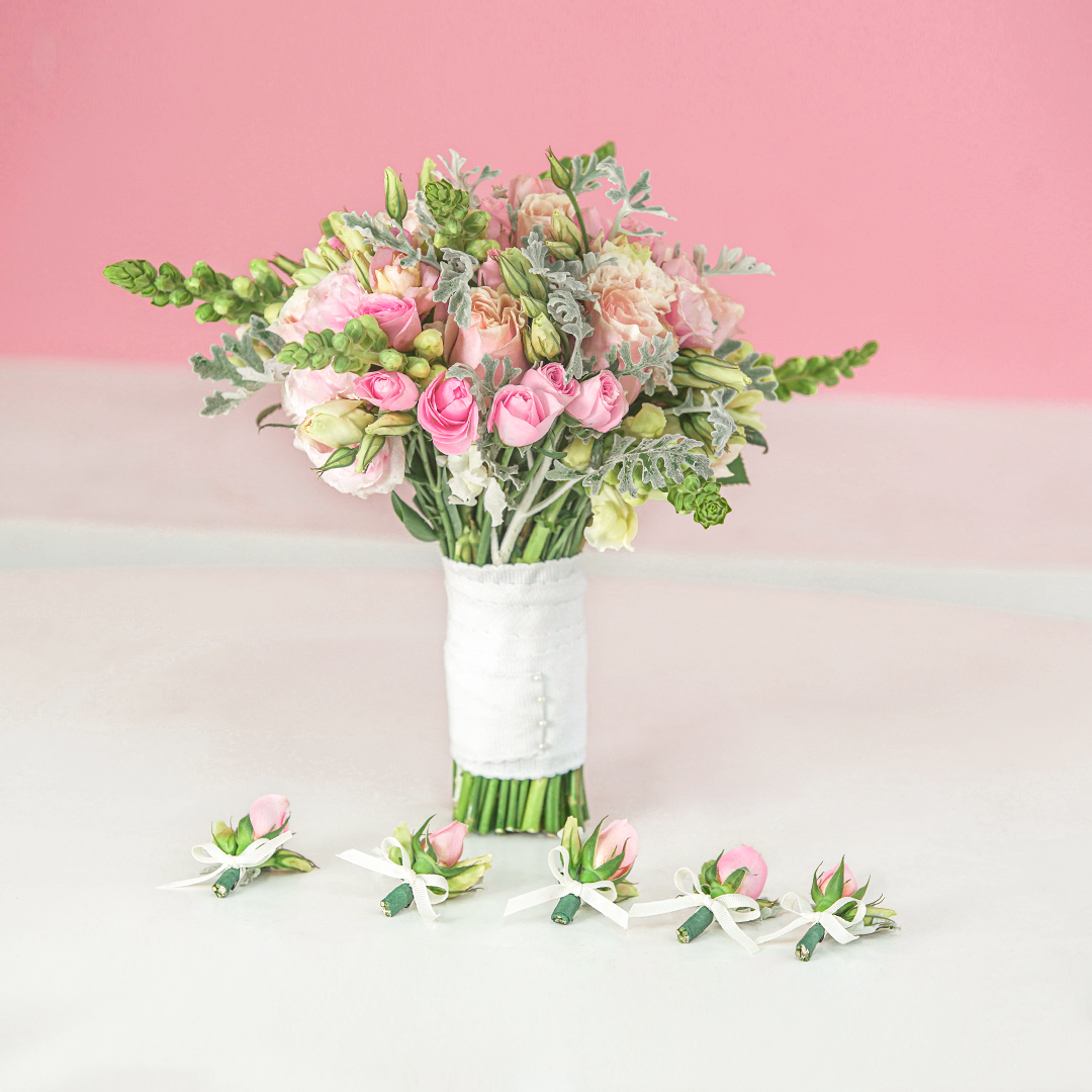 BOUQUET REINA + BOTONIER