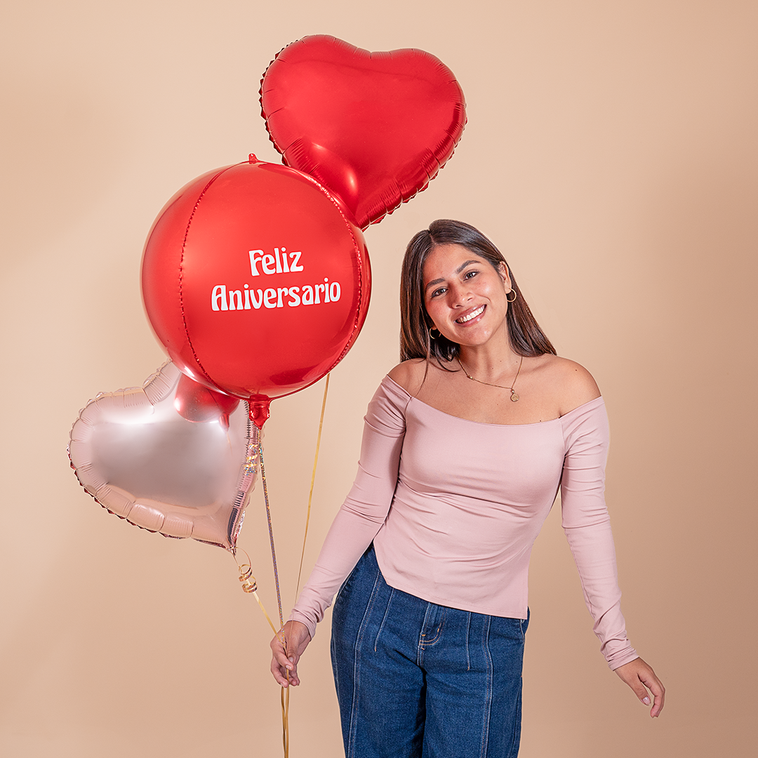 Pack de Globos Feliz Aniversario
