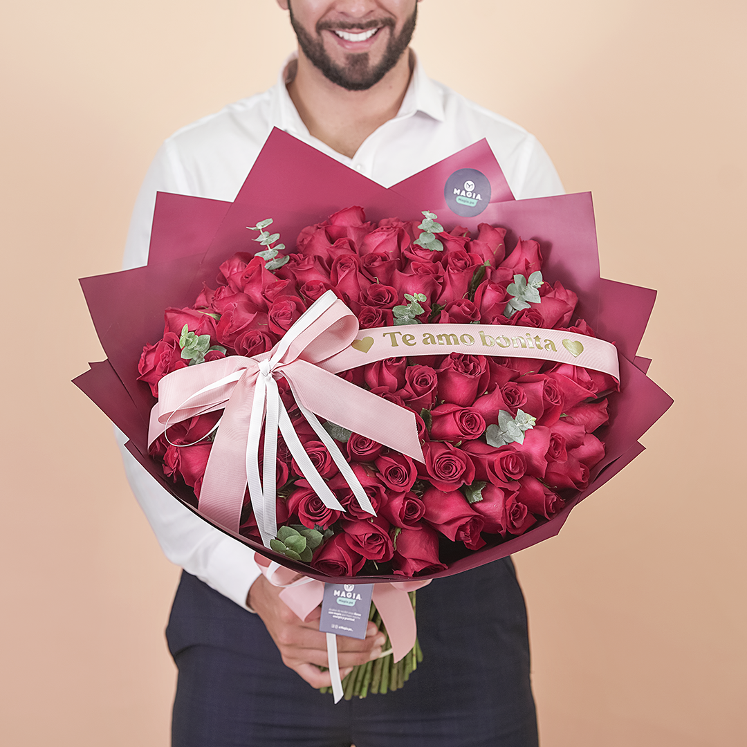 Ramo de 100 rosas “Te amo bonita”