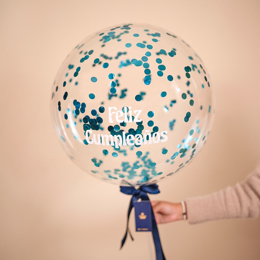 Globo "Feliz Cumpleaños" - Celeste