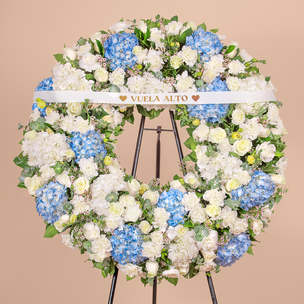 Corona Fúnebre "Vuela Alto" - Blue