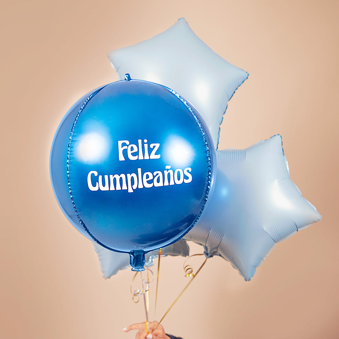 Pack de Globos Blue Feliz Cumpleaños