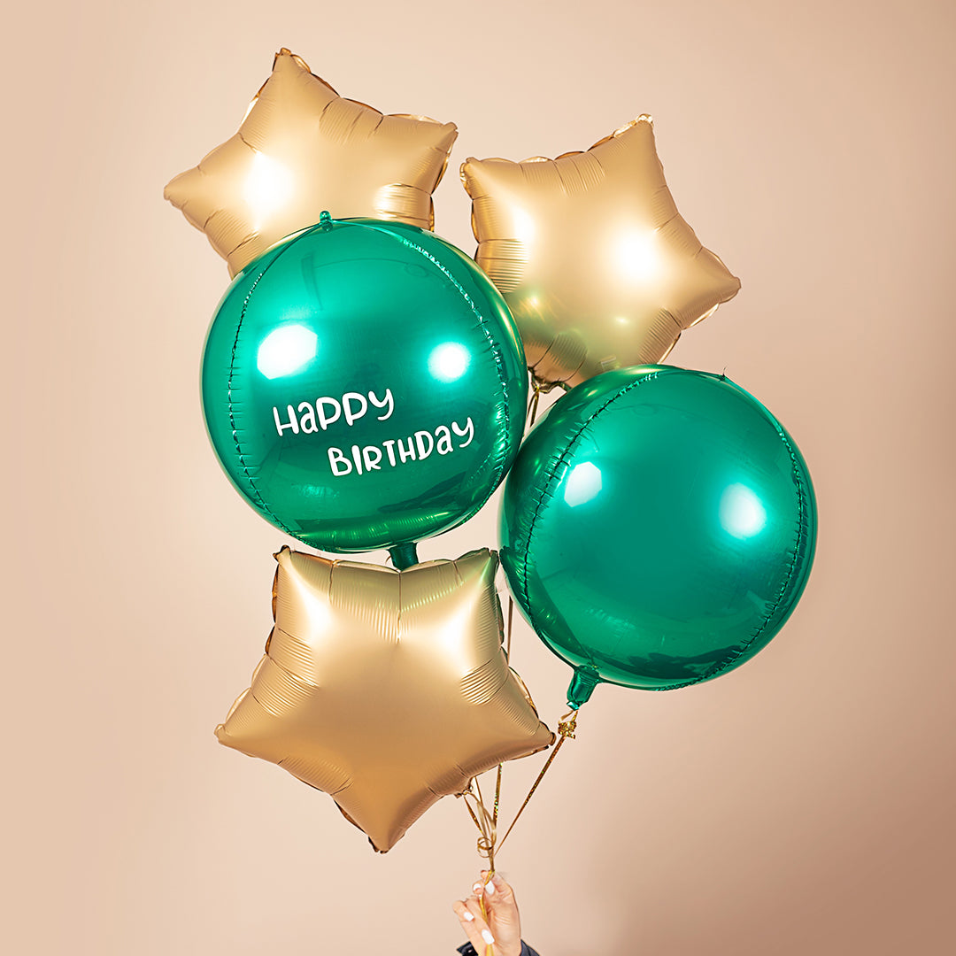 Balloon Pack Green Happy Birthday