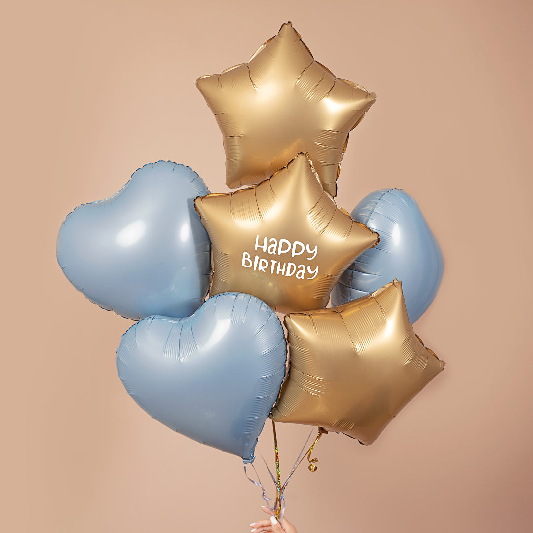 Balloon Pack Golden Happy Birthday