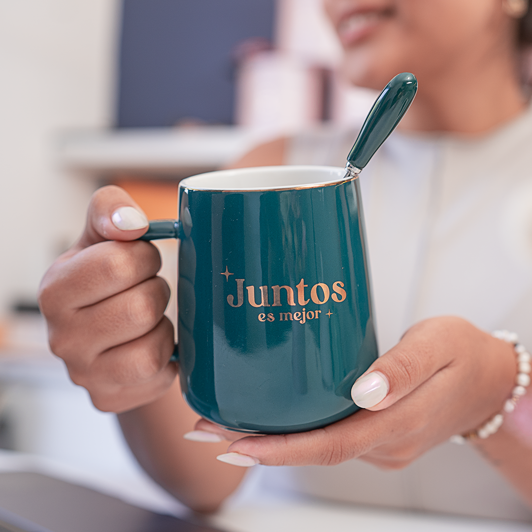 Taza Verde "Juntos es mejor"