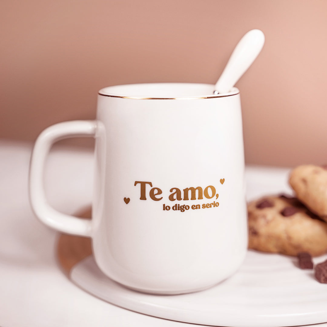 Taza Blanca "Te amo lo digo enserio"