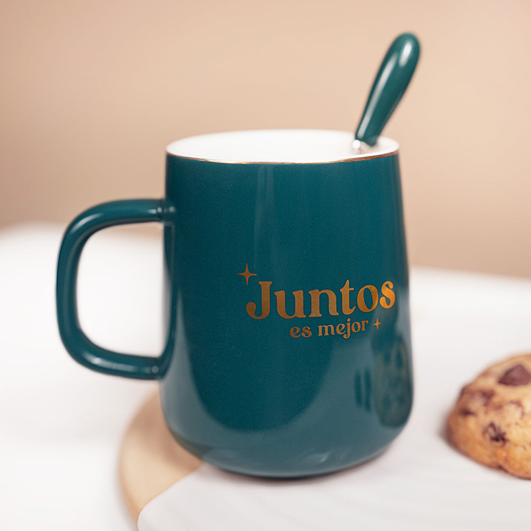 Taza Verde "Juntos es mejor"