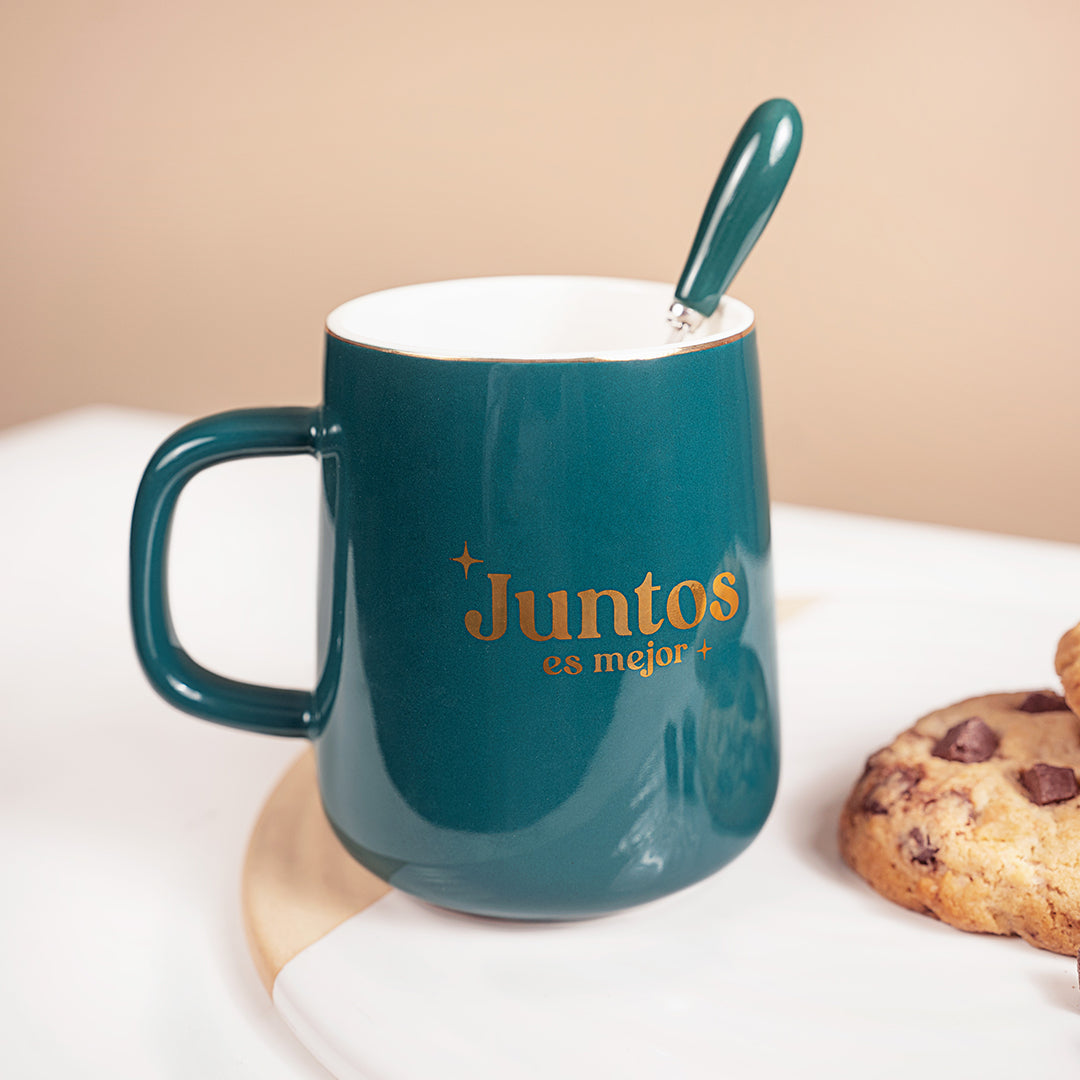 Taza Verde "Juntos es mejor"